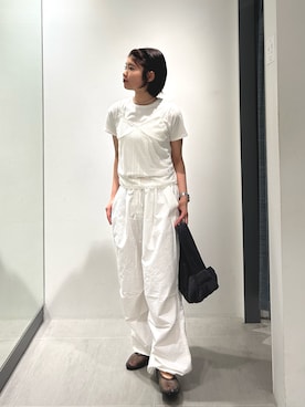 「KBF（ケイビーエフ）のアイテム（バッグ）」を使った、RiNCOさん（レディース・158cm）の夏コーディネート