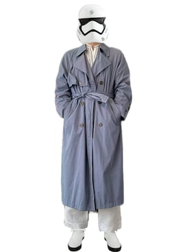 「アイテム（トレンチコート、ブルー系）」を使った、歩兵だってオシャレしたいさん（メンズ・170cm）の春コーディネート