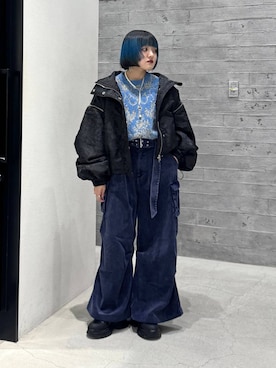 「アイテム（カーゴパンツ）」を使った、かのんさん（レディース・149cm・20代）の秋コーディネート