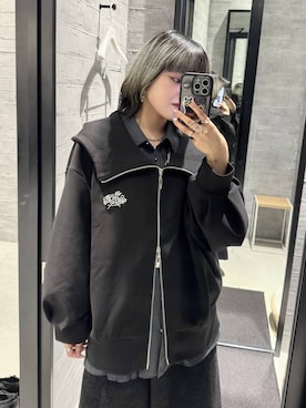 「HARE（ハレ）のアイテム（パーカー）」を使った、かのんさん（レディース・149cm）の秋コーディネート