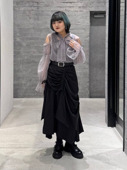 MONK　ビロード　ブラック　ベスト　スカート コウベレタス KOBE LETTUCE お腹ポッコリ解消マーメイドスカート