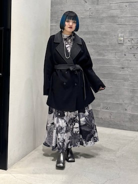 「アイテム（チェスターコート）」を使った、かのんさん（レディース・149cm）の秋コーディネート