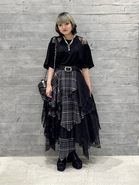 「HARE（ハレ）のアイテム（ベルト）」を使った、かのんさん（レディース・149cm）の夏コーディネート