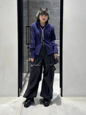 「アイテム（カーゴパンツ）」を使った、かのんさん（レディース・149cm）の秋コーディネート