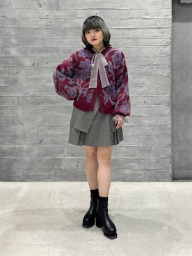 「HARE（ハレ）のアイテム（カーディガン/ボレロ）」を使った、かのんさん（レディース・149cm）の秋コーディネート