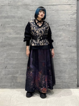 「HARE（ハレ）のアイテム（ベルト）」を使った、かのんさん（レディース・149cm）の秋コーディネート