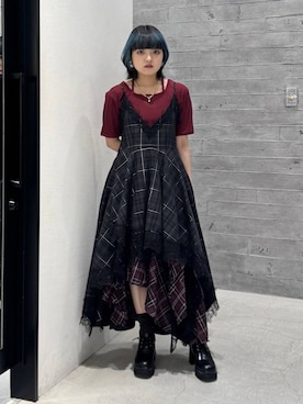 HARE タータンチェックティアードスカート HARE スカート タータンチェックティアードスカート(HARE