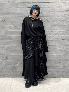 「アイテム（スカート）」を使った、かのんさん（レディース・149cm）の秋コーディネート