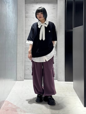 「HARE（ハレ）のアイテム（トップス）」を使った、かのんさん（レディース・149cm）の春コーディネート