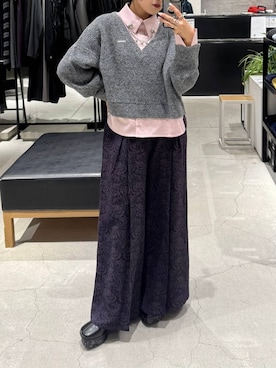 「アイテム（ブローチ/コサージュ）」を使った、かのんさん（レディース・149cm）の冬コーディネート