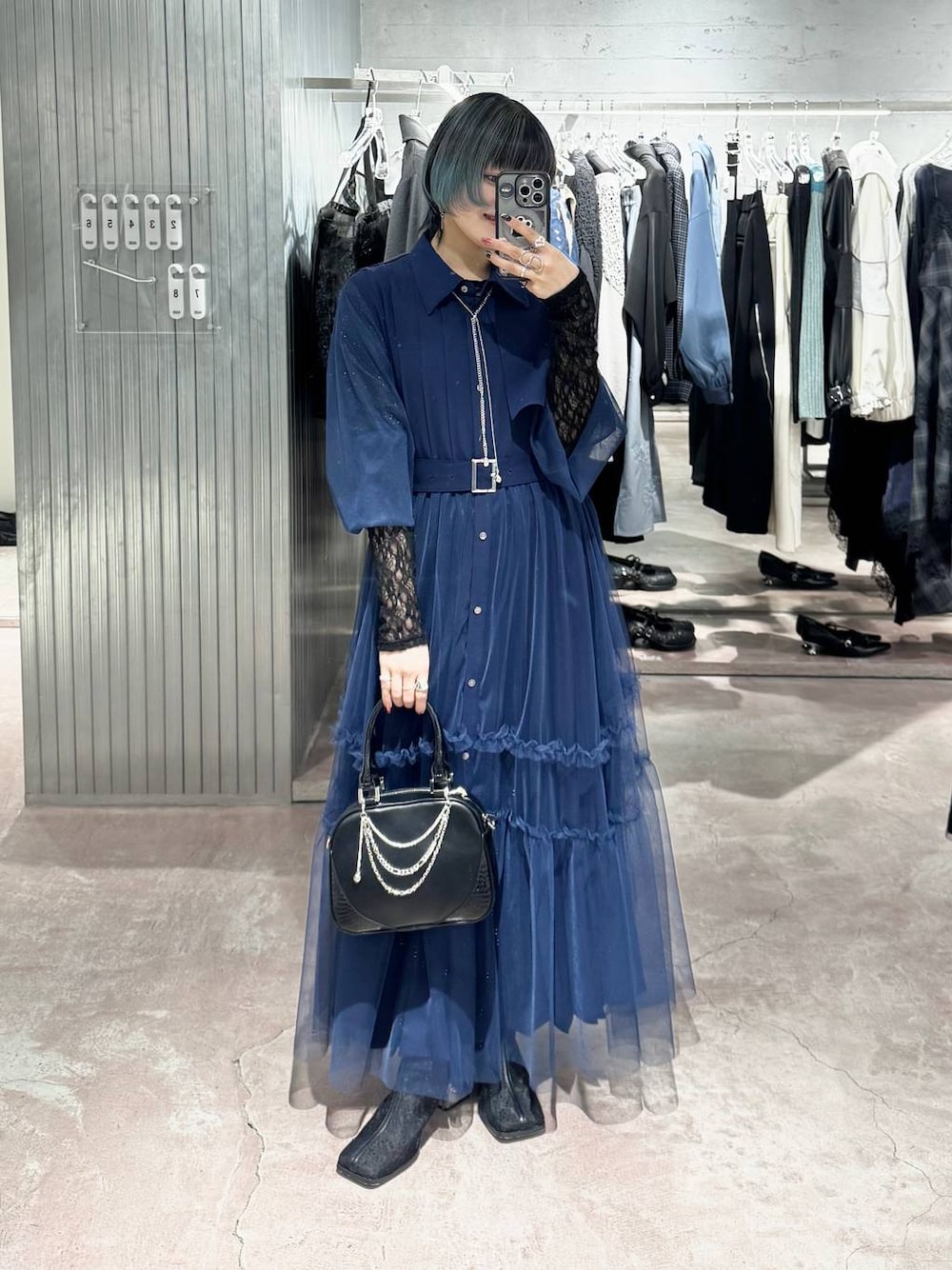 ミニ丈＆ロング丈 2サイズ展開】シアーチュールプリーツワンピース