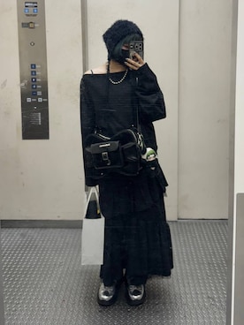 「HARE（ハレ）のアイテム（ニットキャップ/ビーニー）」を使った、かのんさん（レディース・149cm）の秋コーディネート