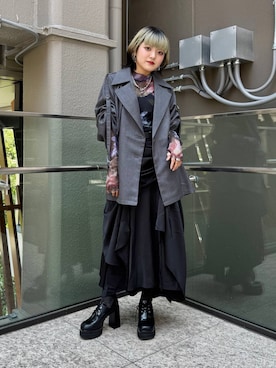 「アイテム（トレンチコート）」を使った、かのんさん（レディース・149cm）の夏コーディネート