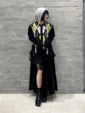 「アイテム（帽子）」を使った、かのんさん（レディース・149cm）の秋コーディネート