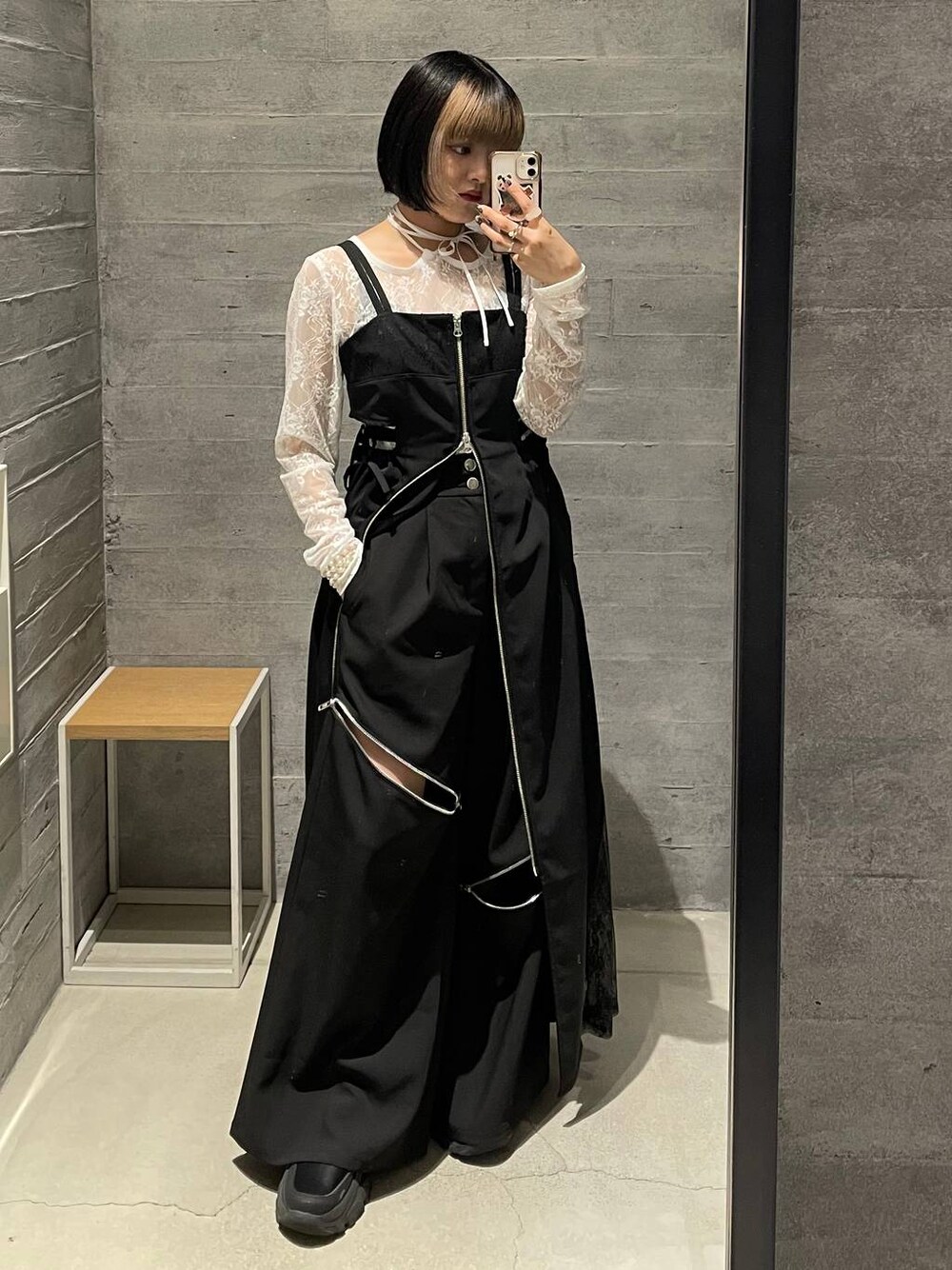 HARE（ハレ）の「【EDGY MODE】ジップイソザイキャミワンピース