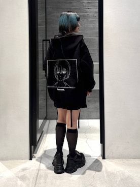 「アイテム（パーカー）」を使った、かのんさん（レディース・149cm）の夏コーディネート