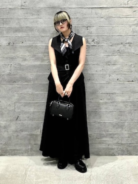 「アイテム（ローファー）」を使った、かのんさん（レディース・149cm）の夏コーディネート
