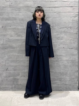 「HARE（ハレ）のカラーシャークソールチャンキーブーツ(HARE)（ブーツ）」を使った、かのんさん（レディース・149cm・20代）の秋コーディネート