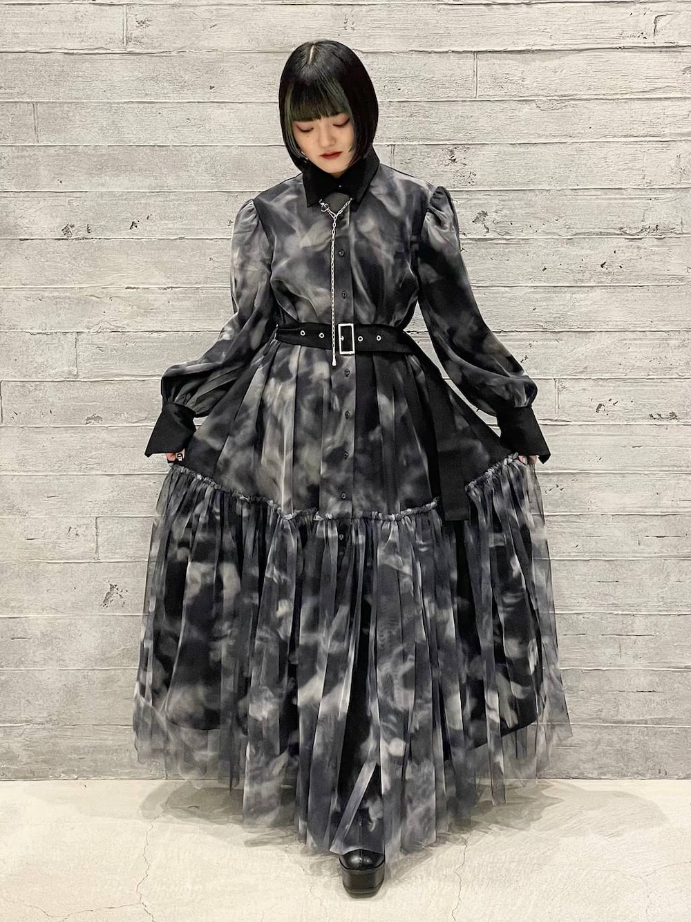 完売品 新品タグ付 HARE チュールレイヤーデザイン ワンピース パープル 完売品 新品タグ付 HARE チュールレイヤーデザイン ワンピース