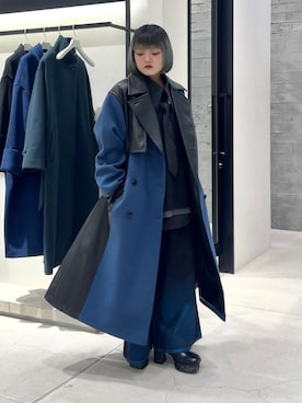 「体型カバー」｜「アイテム（チェスターコート）」を使った、かのんさん（レディース・149cm）の冬コーディネート