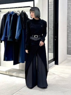 「アイテム（スラックス）」を使った、かのんさん（レディース・149cm）の冬コーディネート