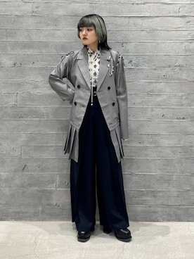 「アイテム（ブローチ/コサージュ）」を使った、かのんさん（レディース・149cm）の秋コーディネート