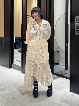 「HARE（ハレ）のアイテム（スカート）」を使った、かのんさん（レディース・149cm）の春コーディネート