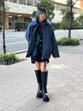 「HARE（ハレ）のアイテム（カーディガン/ボレロ）」を使った、かのんさん（レディース・149cm）の秋コーディネート