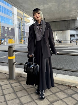 「アイテム（テーラードジャケット）」を使った、かのんさん（レディース・149cm・20代）の冬コーディネート