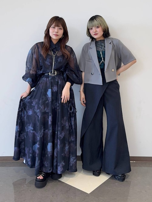 セール】Blurryフラワーフレアスカート(HARE)（スカート）｜HARE