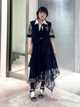 「HARE（ハレ）のアイテム（ジャケット/アウター）」を使った、かのんさん（レディース・149cm）の夏コーディネート