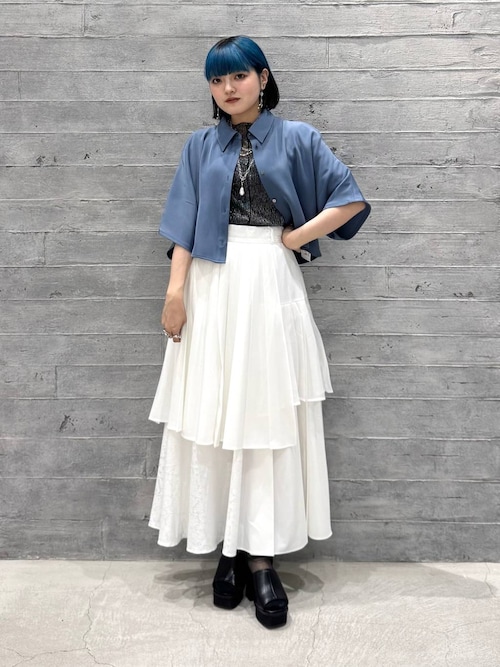 HARE ハレ トロミフハクシャツ ジャケット 5分袖 カーディガン シャツ SET UP対応】TOROMIシャツ(HARE)（シャツ/ブラウス）｜HARE