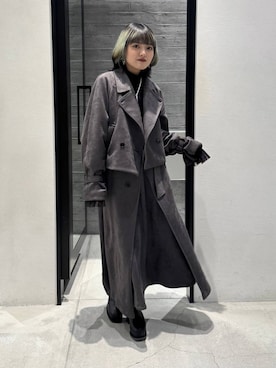 「アイテム（トレンチコート）」を使った、かのんさん（レディース・149cm）の秋コーディネート