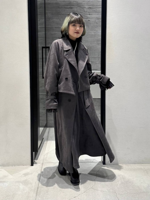 HARE トレンチコート　S HARE トレンチコート コート スウェードショートトレンチコート