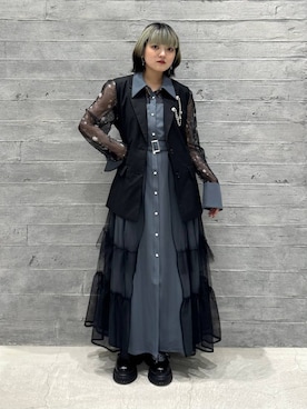 「アイテム（ワンピース/ドレス）」を使った、かのんさん（レディース・149cm）の夏コーディネート