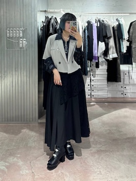 「HARE（ハレ）のアイテム（テーラードジャケット）」を使った、かのんさん（レディース・149cm）の春コーディネート