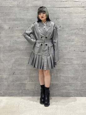 「アイテム（ブローチ/コサージュ）」を使った、かのんさん（レディース・149cm）の秋コーディネート