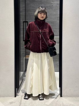 「アイテム（ブルゾン）」を使った、かのんさん（レディース・149cm）の秋コーディネート