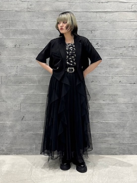 「HARE（ハレ）のモチーフツキチェーンネックレス(HARE)（ネックレス）」を使った、かのんさん（レディース・149cm・20代）の夏コーディネート
