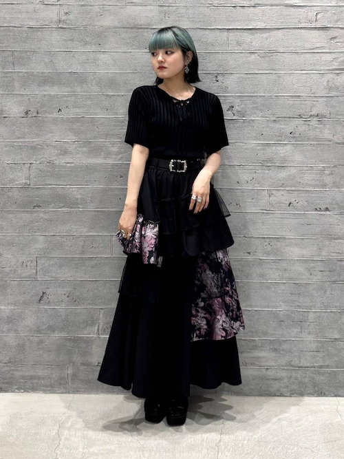 HARE tシャツ レースアップリブニットT(HARE) レディース