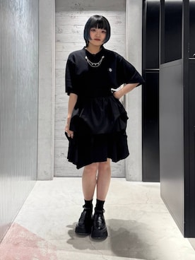 「HARE（ハレ）のアイテム（スカート）」を使った、かのんさん（レディース・149cm）の春コーディネート