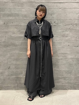 「アイテム（カーゴパンツ）」を使った、かのんさん（レディース・149cm）の夏コーディネート