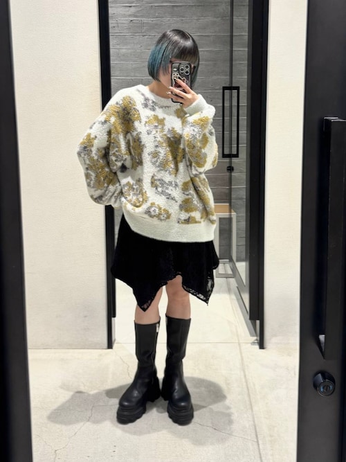 シャギーニットガラプルオーバー(HARE)