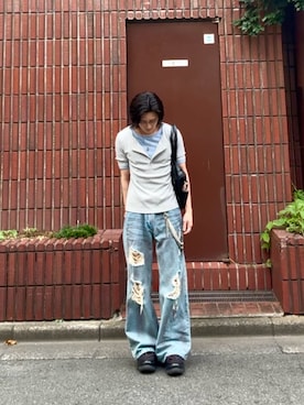 「アイテム（財布/小物）」を使った、内緒の一郎さん（メンズ・167cm）の秋コーディネート