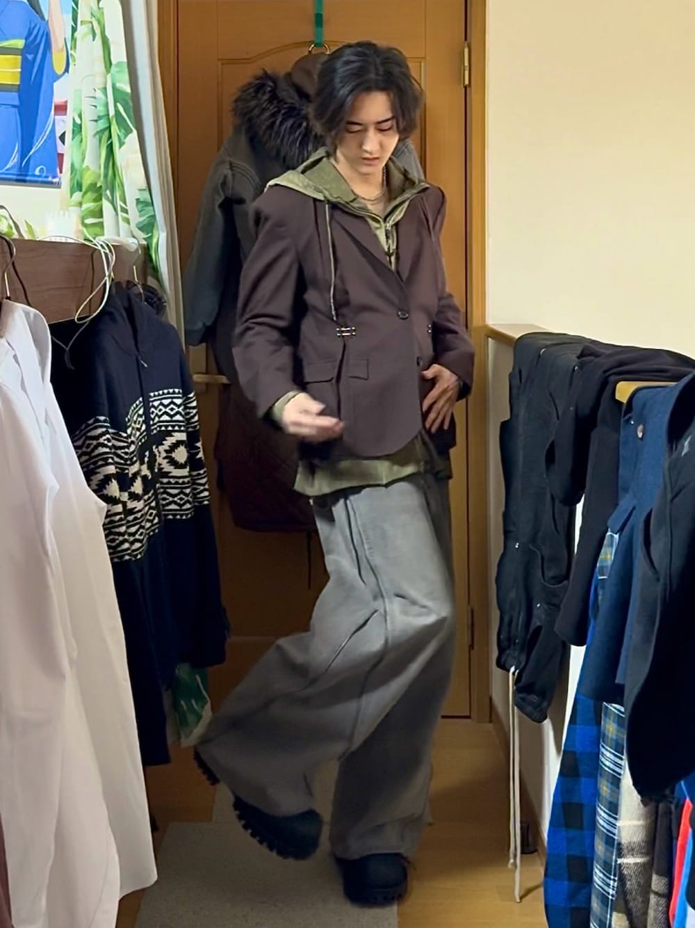 GRANCY】Pierced Tuck Tailored Jacket / ピアスデザインタック