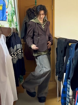 内緒の一郎さん（メンズ・167cm）の冬コーディネート