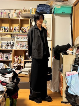 「GRANCY（グランシー）のアイテム」を使った、内緒の一郎さん（メンズ・167cm）の春コーディネート