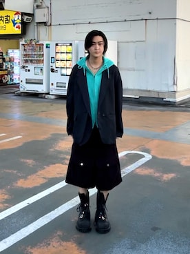 「CASPER JOHN（キャスパージョン）のアイテム」を使った、内緒の一郎さん（メンズ・167cm）の冬コーディネート