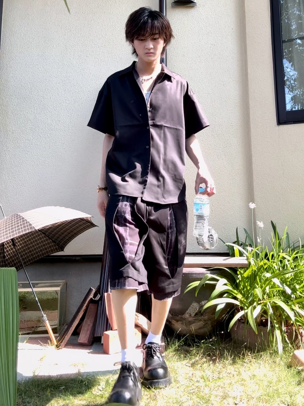 GRANCY レイヤードデザインハーフスラックス GRANCY パンツ 「GRANCY」Layered Design Half Slacks / レイヤード