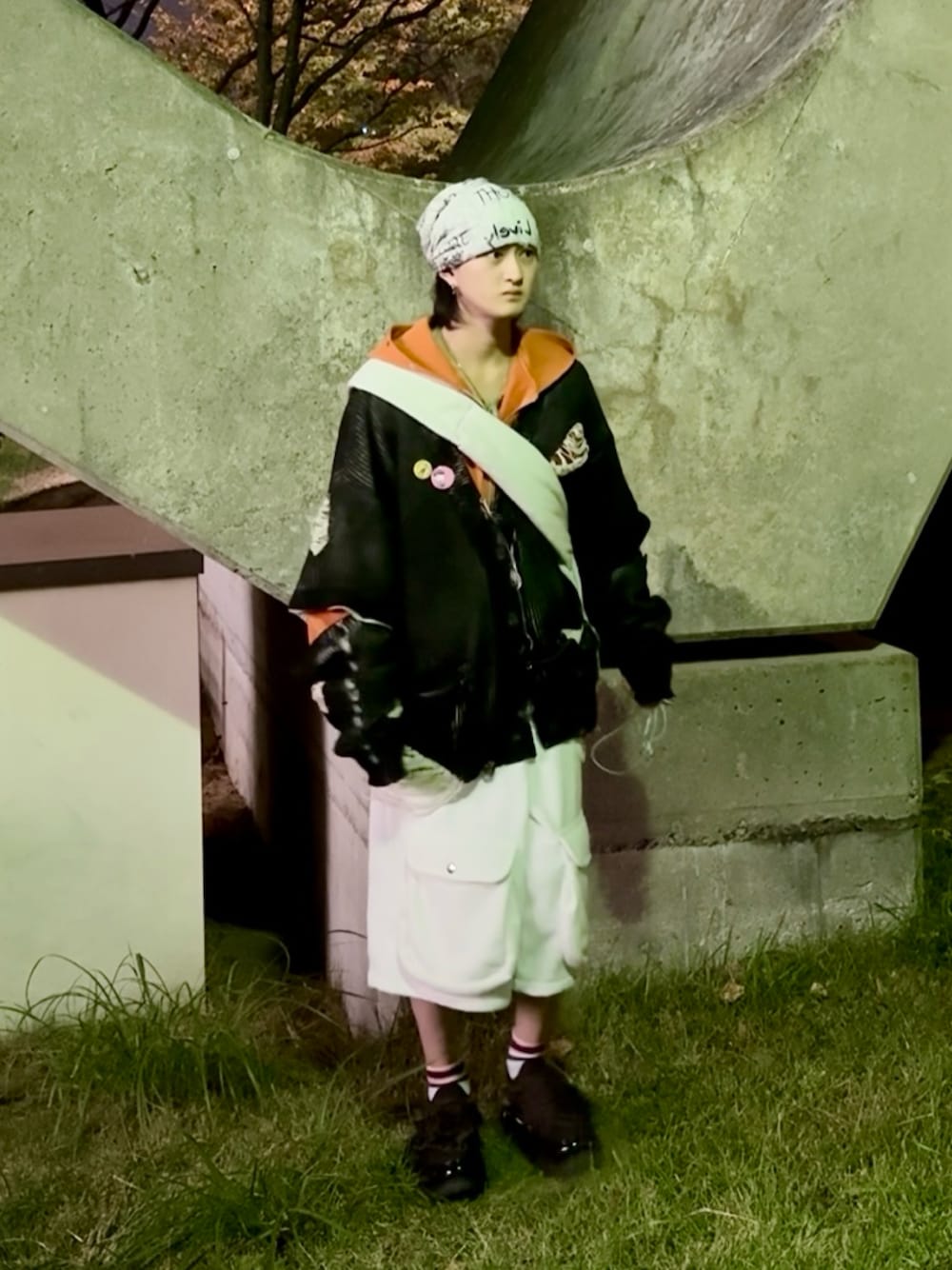 a2o パイルワイドカーゴショーツ Mホワイト a2o】パイルワイドカーゴ